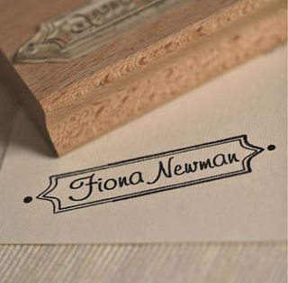 framed name rubber stamp by pretty rubber stamps