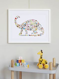 'i spy a… dinosaur' print by hello geronimo