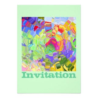 Dreamy Colorful Abstract Personalised Invite