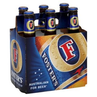 Fosters Australian Beer Bottles 12 oz, 6 pk