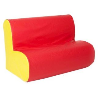 foamnasium™ Cloud Sofa Play Furniture   Red/ Yellow