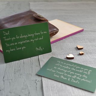 personalised message wallet card keepsake by clouds and currents