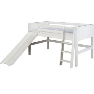 Twin Low Loft Bed with Slide