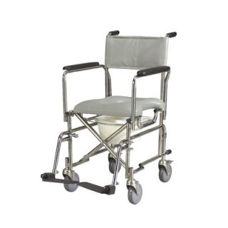 Drive Medical Stainless Steel Rehab Shower Commode Chair