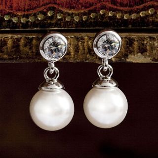 aneka diamante pearl studs by bloom boutique