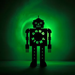 kid's robot 'nightnight' light by the original metal box company