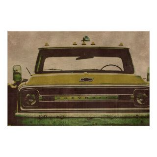 Chevy truck Vintage texture poster