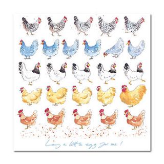 chicken oilcloth by the metre by sophie allport