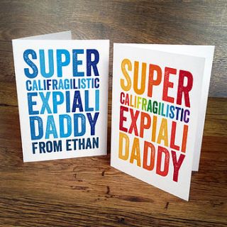 super daddy card by a is for alphabet