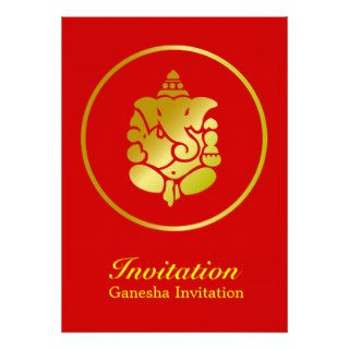 Golden Ganesha Invite