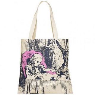 alice in wonderland tote bag by bookish england