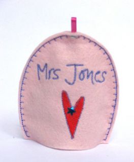personalised felt egg cosy by laura windebank