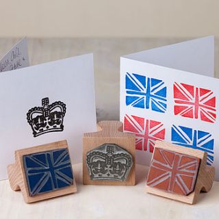 crown royale and union jack rubber stamps by english stamp