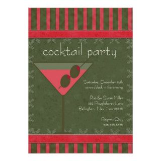 Modern Holiday Cocktail Party Invitations