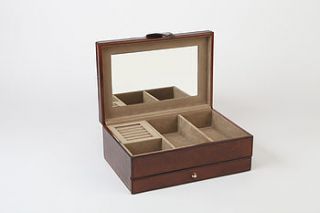 leather cufflink box by life of riley