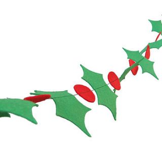 holly christmas garland by fibrespace