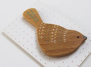 nuthatch bird brooch by anna wiscombe