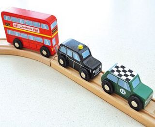 set of three british vehicle toys by jammtoys
