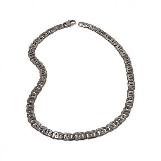 Men's Antiqued Stainless Steel Mariner Link 24" Necklace