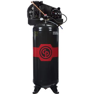Chicago Pneumatic Reciprocating Air Compressor — 3.5 HP, 60 Gallon, 208/230 Volt, 1-Phase, Model# RCP3561V  10   20 CFM Air Compressors