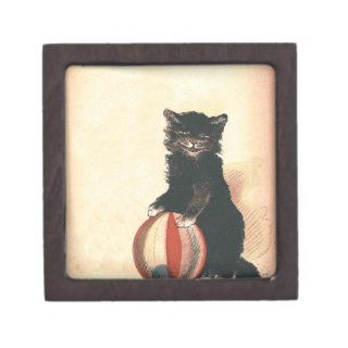Vintage HALLOWEEN Black Cat Premium Gift Box