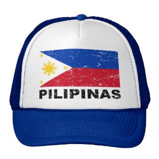 Philippines Flag Vintage Trucker Hats