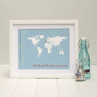 'the globetrotter' personalised print by brambler