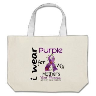 Alzheimers Disease I Wear Purple For My Mother 43 Tote Bag
