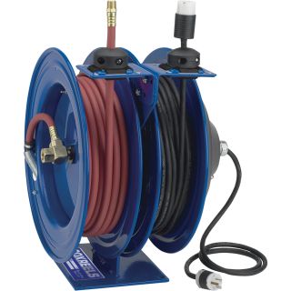 Coxreels Combo Air and Electric Hose Reel with Fluorescent Tube Light Attachment, Model# C-L350-5016-C  Air Hoses   Reels