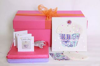 children's little art canvas party box by looby lou designs