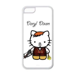 Daryl Dixon Hello Kitty Funny Norman Reedus iPhone 5c Hard Case Back Cover NewOne Protective Cases Cell Phones & Accessories