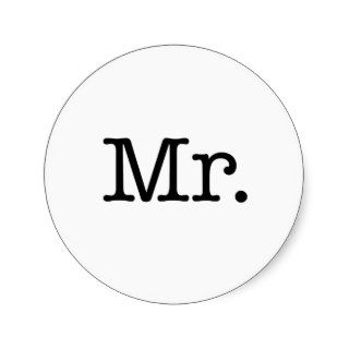 Black and White Mr. Wedding Anniversary Quote Sticker