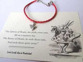 white rabbit charm bracelet by literary emporium