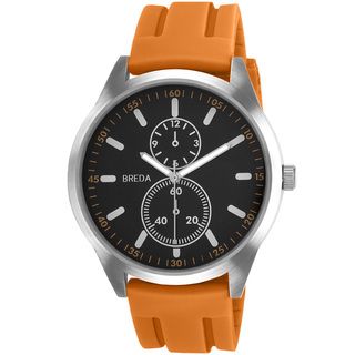 Breda Men's 'Connor' Orange Silicone Band Watch Breda Men's More Brands Watches