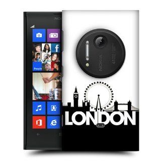 Head Case Designs London Black and White Skyline Hard Back Case Cover for Nokia Lumia 1020 RM 875 Cell Phones & Accessories
