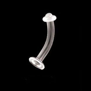 14G 3/8" Clear Bioflex Navel Retainer   Sold As 6 Pack Jewelry