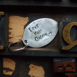 love you daddy spoon key ring by home & glory