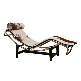 Le Corbusier Style Pony Skin Chaise Lounge
