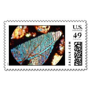 Meteorite Kainsaz carbonaceous chondrite t/section Stamp