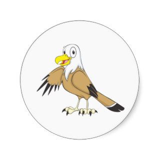 Happy Bald Eagle Stickers
