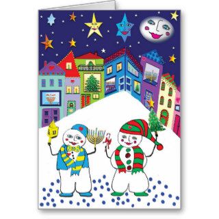 Holiday Snow Kids Greeting Cards
