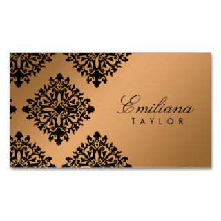 311 Emiliana Damask Bronze Business Card
