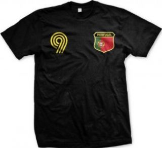 Portugal Crest International Retro Soccer Mens T shirt, Portuguese National Pride Mens Shirt Clothing