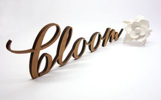 personalised wooden calligraphy sign by maria allen boutique