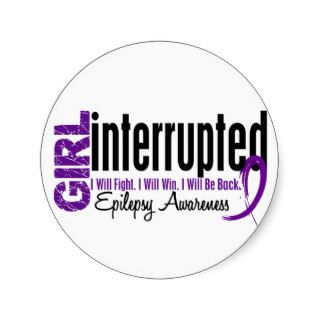 Girl Interrupted 1 Epilepsy Round Stickers