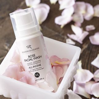 the organic rose facial wash 100ml by rhodes to heaven