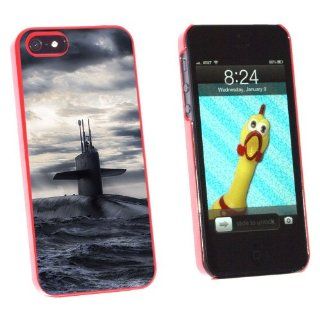 Graphics and More Nuclear Submarine at Sea Snap On Hard Protective Case for Apple iPhone 5/5s   Non Retail Packaging   Red Cell Phones & Accessories