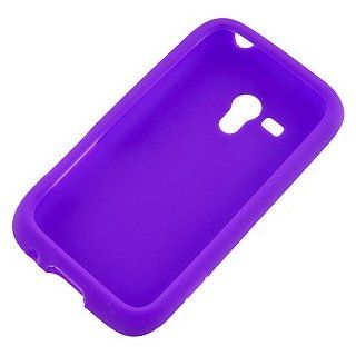 Silicone Skin Cover for Samsung Rush M830, Purple Cell Phones & Accessories