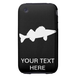 Custom Walleye Fishing graphic template Tough iPhone 3 Covers