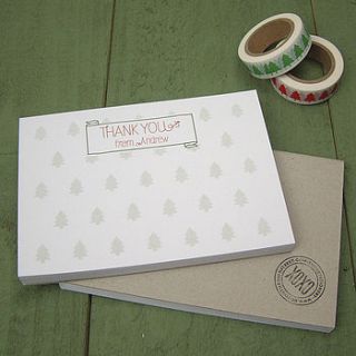 christmas thank you notepad by xoxo stationery